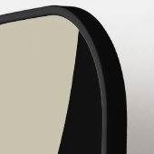 Retro Alabaster Drie Cirkelstreep met Naam Pickleball Paddle (Links Detail)