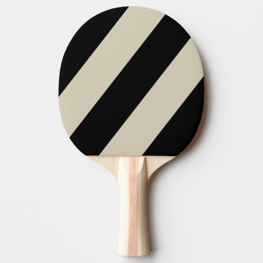 Retro Alabaster Drie Vette Strepen Tafeltennisbatje (Voorkant)