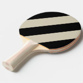 Retro Alabaster Drie Vette Strepen Tafeltennisbatje (Voorkant Gekanteld)