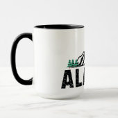 Retro Alaska Mountain Sunset Mok (Links)