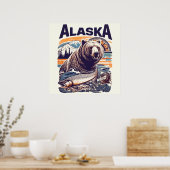 Retro Alaska Natuur Poster (Keuken)
