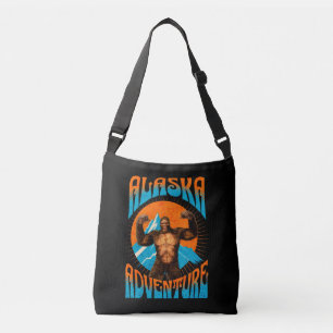 Retro Alaska Sasquatch Bergavontuur Crossbody Tas