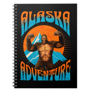 Retro Alaska Sasquatch Bergavontuur Notitieboek
