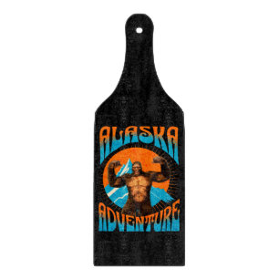 Retro Alaska Sasquatch Bergavontuur Snijplank