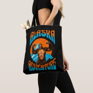 Retro Alaska Sasquatch Bergavontuur Tote Bag