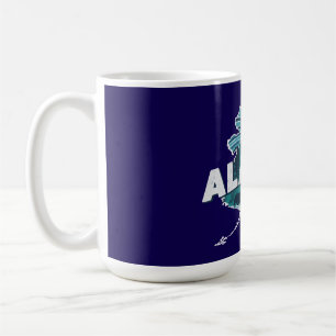 Retro Alaska Schilderachtige Silhouet Koffiemok