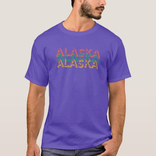 Retro Alaska Staat Design Oversized T-shirt (Voorkant)