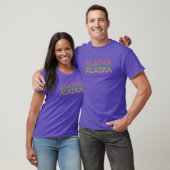 Retro Alaska Staat Design Oversized T-shirt (Unisex)