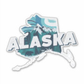 Retro Alaska Sticker (Voorkant)