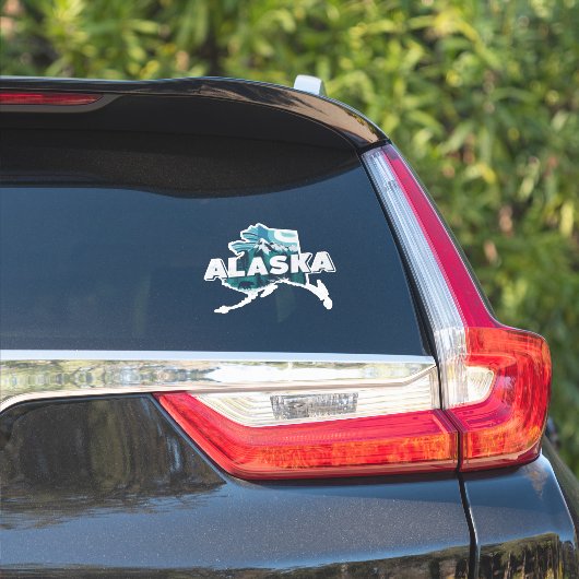 Retro Alaska Sticker (Auto Zijkant)
