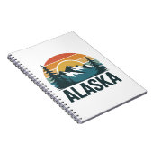 Retro Alaska Sunset Adventure Notitieboek (Rechterzijde)