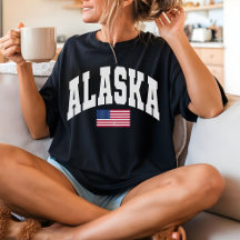 Retro Alaska T-shirt, USA Patriottisch Cadeau voor