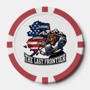 Retro Alaska The Last Frontier IJshockey Beer Kaar Poker Chips
