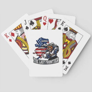 Retro Alaska The Last Frontier IJshockey Beer Kaar Pokerkaarten