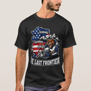 Retro Alaska The Last Frontier IJshockey Beer Kaar T-shirt
