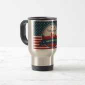 Retro Alberquerque New Mexico Skyline Reisbeker (Voorkant links)