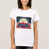 Retro Alberquerque New Mexico Skyline T-shirt (Voorkant)