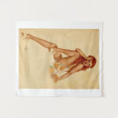  Retro Alberto Vargas Redhead Pin Up Girl Wandkleed (Voorkant (horizontaal))
