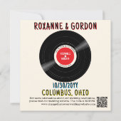 Retro Album Cover Vinyl Record Save the Date (Achterkant)