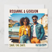 Retro Album Cover Vinyl Record Save the Date (Voorkant)