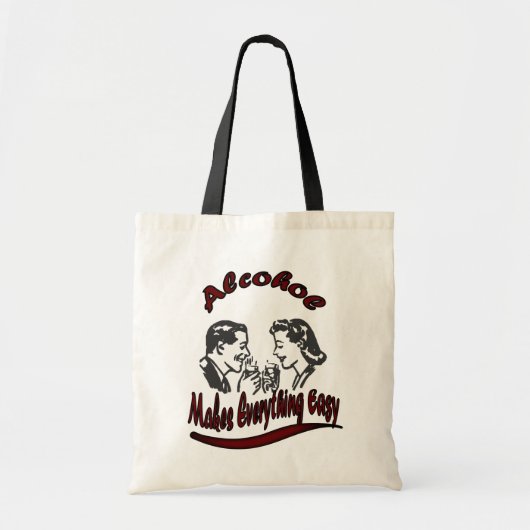  retro-alcohol maakt alles gemakkelijk tote bag (Voorkant)