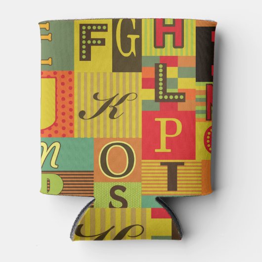 Retro alfabet,  charme blikjeskoeler (Voorkant)