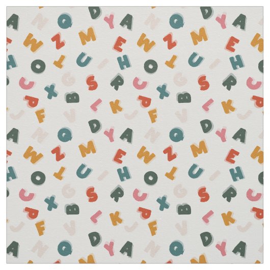 retro alfabet soep stof (Swatch)