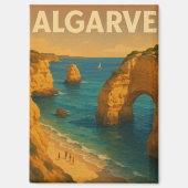 Retro Algarve Portugal reizen Magneet (Voorkant)