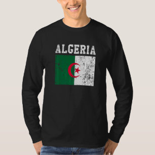Retro Algerijnse vlag Algerijnse roots T-shirt