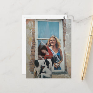 Retro Alice in Dairyland Collage  Briefkaart