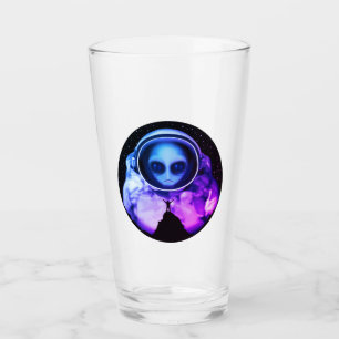 Retro Alien Astronaut Glas