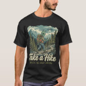 Retro Alien Bigfoot Buitengelegen Uitrusting T-shirt (Voorkant)