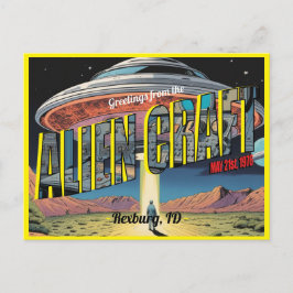 Retro Alien Craft Briefkaart