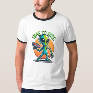 Retro Alien Disc Golf T-shirt