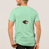 Retro Alien Disc Golf Tri-Blend Shirt (Achterkant)