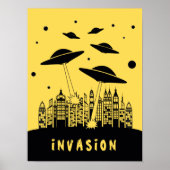 Retro Alien Invasion Poster (Voorkant)