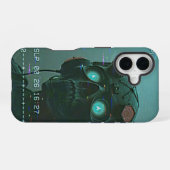Retro alien op de videorecorder iPhone 16 hoesje (Achterkant horizontaal)