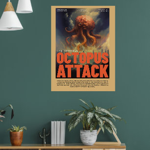 Retro Alien Sci-Fi Film Geïnspireerde Muurposter Poster