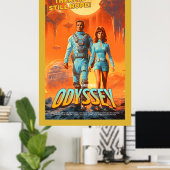 Retro Alien Sci-Fi Film Geïnspireerde Muurposter Poster (Thuiskantoor)
