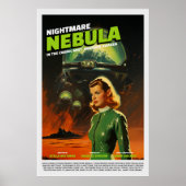 Retro Alien Sci-Fi Movie Inspired Wall Poster (Voorkant)