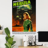 Retro Alien Sci-Fi Movie Inspired Wall Poster (Thuiskantoor)