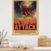 Retro Alien Sci-Fi Movie Inspired Wall Poster (Keuken)