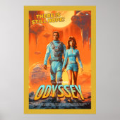 Retro Alien Sci-Fi Movie Inspired Wall Poster (Voorkant)