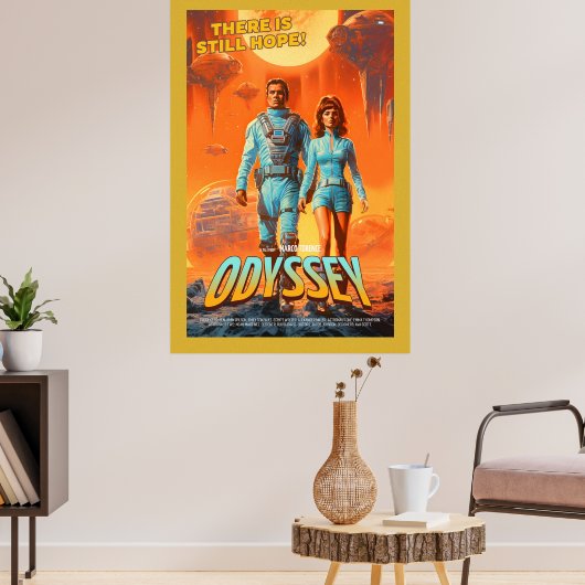 Retro Alien Sci-Fi Movie Inspired Wall Poster (Woonkamer 3)