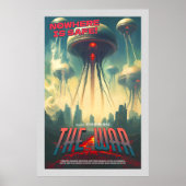 Retro Alien Sci-Fi Movie Inspired Wall Poster (Voorkant)