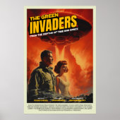 Retro Alien Sci-Fi Movie Inspired Wall Poster (Voorkant)