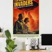 Retro Alien Sci-Fi Movie Inspired Wall Poster (Thuiskantoor)