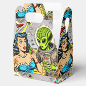 Retro Alien Science Fiction Comics Bedankdoosjes (Geopend)