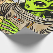 Retro Alien Science Fiction Comics Cadeaupapier (Hoek)