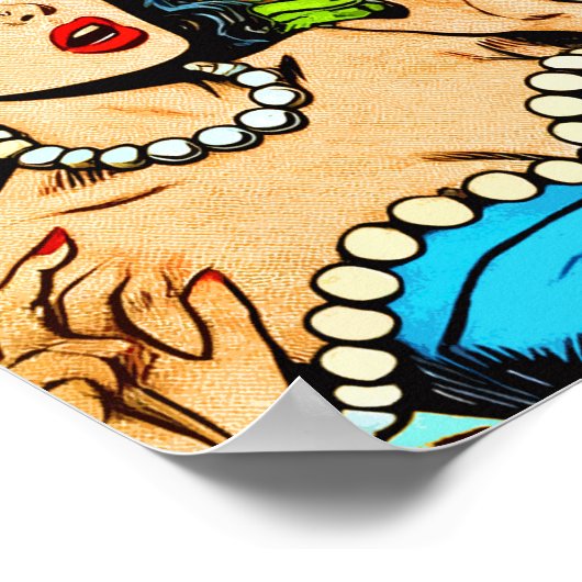 Retro Alien Science Fiction Comics Poster (Hoek)